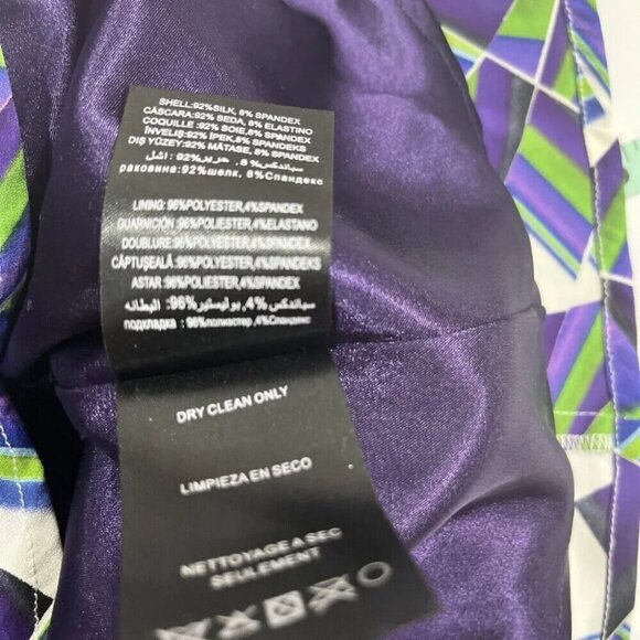 Bebe Silk Halter Top Sz M Y2K Multicolor Bandana Tie Waist Pleated Corset Glam - Picture 7 of 9